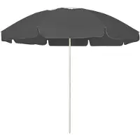 The Living Store Strandschirm Anthrazit 240 cm