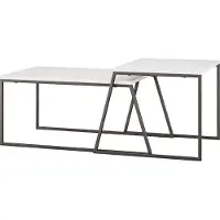 Decortie Couchtisch Pal (2er-Set), moderner Couchtisch, WEIß 88 x 50 x 38 cm