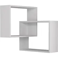 Decortie Ring Eckwandregal, Weiß, 60 x 20 x 68 cm