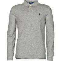 Ralph Lauren für Herren. 710680790003 Custom Slim Fit Pique-Poloshirt grau (S), Lässig, Baumwolle, Langarm