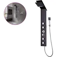 vidaXL Duschpaneel-System Glas Braun