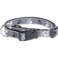 Trixie Reflektierendes Halsband M-L 35-55cm Schwarz/Silbergrau für Hunde