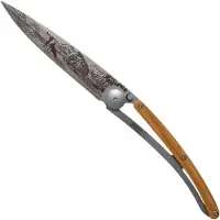 Deejo Tattoo 37 g, Olivenholz, Van Life, 1CB000070 Taschenmesser