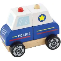 Vigatoys Viga Polizeiauto Holzbausteine 50201