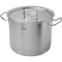 Fissler Original-Profi Collection / Hoher Kochtopf aus Edelstahl, Töpfe inkl. Metall-Deckel, Innen-Skalierung - Induktion, Silber, 28 cm