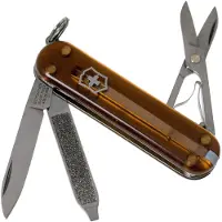 Victorinox Classic SD 7 Funktionen, kleines Taschenmesser Chocolate Fugde