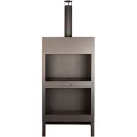Esschert Design - Gartenherd XL - mit Holzlager - Schwarz