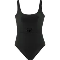 Sunseeker Badeanzug "Loretta", Damen, Gr. 46, Cup C, schwarz, Polyamid, Strukturmuster, unifarben, Badeanzüge Badeanzug, herausnehmbare Softcups, Unterbrustgummi vorne, in trendigen Farben