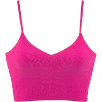 Sunseeker Crop-Bikini-Top "Loretta", Damen, Gr. 40, Cup A/B, pink, Polyamid, Strukturmuster, unifarben, Bikini-Oberteile Crop-Bikini-Top, mit Strukturmuster