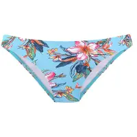 LASCANA Bikini-Hose "Malia", Damen, Gr. 46, N-Gr, blau (hellblau, bedruckt), Microfaser, Microfaser, Polyamid, bedruckt, floral, Badehosen Bikini-Hose, mit normalem Schnitt, Topseller