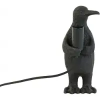 Light & Living - Tischleuchte Penguin - Schwarz - 12x12x24cm Tischlampe - Nachttischlampe, Wohnzimmer, Schlafzimmer