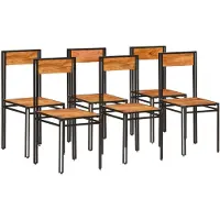 vidaXL Esszimmerstühle 6 Stk. Akazie Massivholz