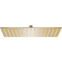 vidaXL Regenbrause Edelstahl 40x30 cm Rechteckig Golden