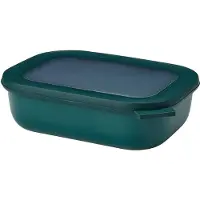 Mepal Frischhaltedose cirqula rechteckig, 1000 ml, Auslaufsichere Multischüssel mit Deckel, Farbe: dunkelgrün, Nordic pine