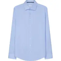 Seidensticker Businesshemd "Slim", Herren, Gr. XL (43), normale Ärmellängen, blau (hellblau), 100% Baumwolle, unifarben, slim fit, 2-Knopf-Manschette, Hemden Businesshemd, Slim 1/1 Kentkragen Uni