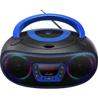 Denver TCL-212BT Boombox mit CD, Bluetooth, USB, AUX & LED-Lichteffekten