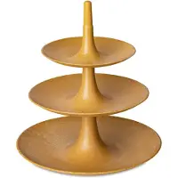 Koziol Etagere BABELL L, 3-stöckig, Stilvolle Servierplatten für Snacks oder auch Obst, Farbe: orange