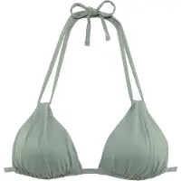 s.Oliver Triangel-Bikini-Top "Spain", Damen, Gr. 36, Cup A/B, grün (oliv), Microfaser, Microfaser, unifarben, Bikini-Oberteile Triangel-Bikini-Top, mit Raffung und Doppelträger