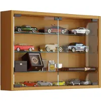 VCM Wandregal "Hängevitrine Wandvitrine Sammel Deko Mandosa M", braun (buche), B:60cm T:10cm, Regale, Wandregal