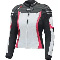 Held Street 3.0 Damen Weiß Rosa Motorrad Lederjacke Größe 36