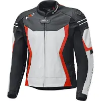 Held Street 3.0 Schwarz Weiß Motorrad Lederjacke Größe 50