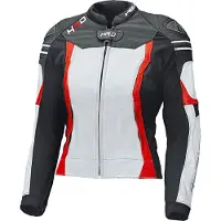 Held Street 3.0 Damen Motorrad Lederjacke, weiß/rot, 36