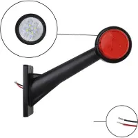 Pricenet Umrissleuchte 12/24V rot/weiß/bernstein 166x193mm LED rechts im Blister