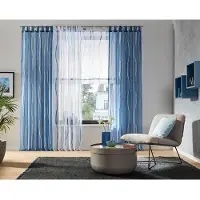 My Home Raffrollo "Dimona" Gr. 1, weiß (weiß, blau), B:45cm H:140cm, Voile, Obermaterial: 100% Polyester, Raffrollos, Raffrollo, Transparent, Voile, Polyester