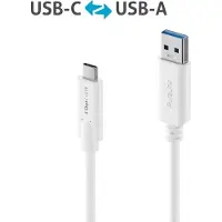 PureLink IS2600-010, 1 m, USB C, USB A, USB 3.2 Gen 1 (3.1 Gen 1), Weiß