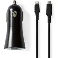 Nedis CCPDL20W111BK Auto-Ladegerät 20 W 1,67/2,22/3 A 1 Ausgang USB-C 1 m
