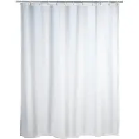 Wenko Duschvorhang "Uni White", weiß, B:180cm H:200cm, Polyester, Duschvorhänge, Duschvorhang, Höhe 200 cm, Polyester, waschbar