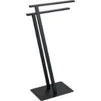 Wenko Handtuchständer "Lirio", schwarz, B:20cm H:76,5cm T:40cm, Metall, Handtuchhalter, Handtuchständer