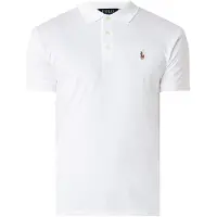 Ralph Lauren für Herren. 710685514001 Slim Fit Poloshirt mit weichem Griff weiß (XS), Lässig, Baumwolle, Kurzarm