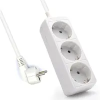 Ewent EW3958, 1,5 m, Drinnen, Typ F, Type F (CEE 7/4), Weiß, 3 AC-Ausgänge
