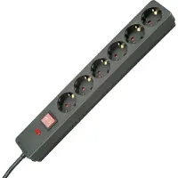 Kopp 224205012œberspannungsschutzdose 6fach schwarz Schutzkontakt 1 St.