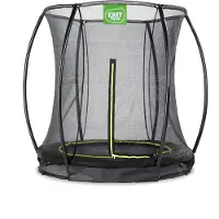 Exit Silhouette Trampolin ø183cm, mit Sicherheitsnetz, Bodentrampolin, Rund, für Kinder, Schwarz