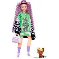 Mattel HHN10 - Barbie - Extra - Puppe mit Styling-Zubehör und Tier