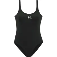 Elbsand Badeanzug , Damen, Gr. 36, Cup C/D, schwarz, Microfaser, unifarben, Badeanzüge Badeanzug, mit Logoaufdruck vorn