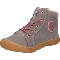 Pepino by Ricosta Lauflernschuh "GEORGIE 50, WMS: mittel", Mädchen, Gr. 20, grau (grau, rosa), Leder, Schuhe Lauflernschuh, Winterschuh mit Weiten-Meßsystem, Größenschablone zum Download