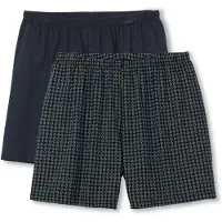 Calida Boxer "Prints Benefit", Herren, Gr. L (52/54), 2 Stk., grau, Obermaterial: 100% Baumwolle, unifarben, weit, Unterhosen Boxer, mit weichem Bund