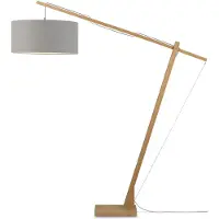 Good&Mojo Stehlampe Montblanc Bambus 60x30 Hellgrau