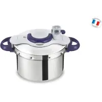SEB ClipsoMinut' Perfect, 6 l, Keramik, Gas, Halogen, Induktion, Versiegelte Platte, Edelstahl, Edelstahl, Violett, 6 Person(en)