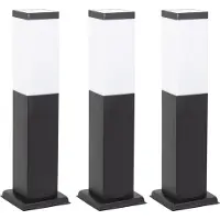 Ks Verlichting Gartenleuchte Stein schwarz 3er Set