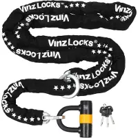 Vinz Trivor Kettenschloss ø11mm | ART 4 Zertifikat | Motorradschloss Kette Mopedschloss | sicheres Motorrad schloss Roller & E-scooter & Panzerschloss | 120 - 300 cm x (200cm)