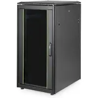 Digitus Netzwerkschrank Unique Serie - 600x800 mm (BxT), Freistehendes Gestell, 22U, 1200 kg, Schwarz