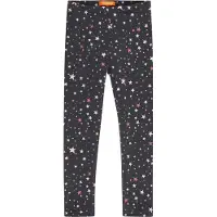 STACCATO Thermoleggings , Mädchen, Gr. 128/134, Normalgrößen, grau (dunkelgrau), Oberstoff: 65% Polyester, 30% Baumwolle, 5% Elasthan., bedruckt, normal, Hosen Thermoleggings, mit Allover-Print