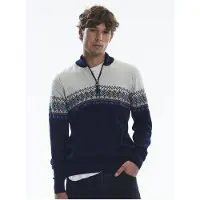 Dale of Norway - Pullover aus Merinowolle - Hovden Masc Sweater Bleu Marine/Blanc für Herren - Größe S - Navy blau