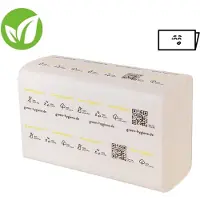 Green Hygiene INGEBORG - Falthandtücher, N-Interfalz, 21x24cm, 3000 Blatt - 100% CO2-