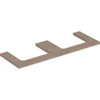 Geberit Waschtisch-Platte One 135x3x47cm, Eiche/Mela Holz, AS 2-fach