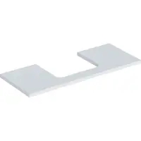 Geberit Waschtisch-Platte One 120x3x47cm, w/lack. ma, Ausschn mittig